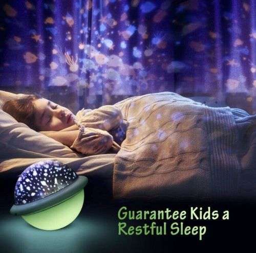 Kids Night Light UFO Atmosphere Space Night Spaceship Projection Lamp