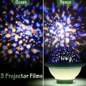 Kids Night Light UFO Atmosphere Space Night Spaceship Projection Lamp