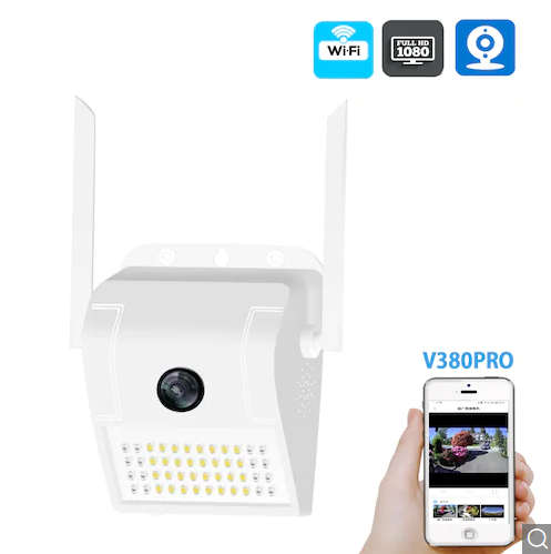 Two Way Audio Wireless WiFi IP Camera Wall Lamp Security Camera Outdoor