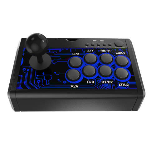 7 IN 1 USB Wired Arcade Fighting Stick Joystick With Metal Base