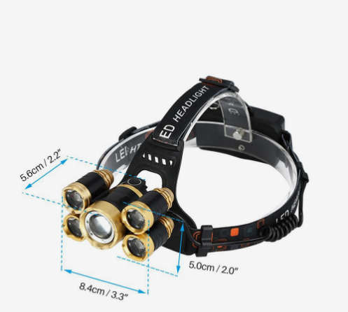 Five Light Source Zoom Headlamp