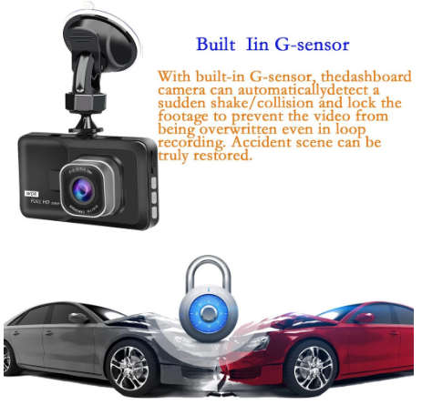 Dual Lens Rearview Video Camera Recorder Car DVR Camera Full HD 1080P