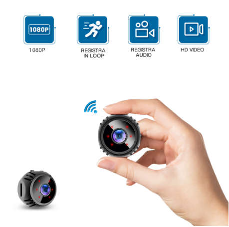 W8 2 in 1 Wireless Small 360 WIFI IP Camera Night Vision Alarm
