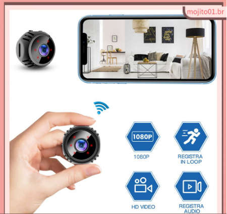 W8 2 in 1 Wireless Small 360 WIFI IP Camera Night Vision Alarm