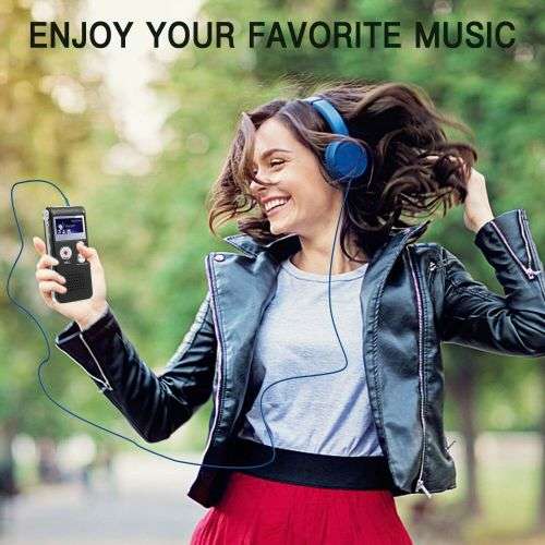 MP3 Player Digital Audio Voice Recorder Rechargeable Dictaphone Telephone