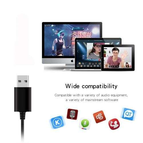 USB Microphone for Computer Plug & Play Professional PC Microphone
