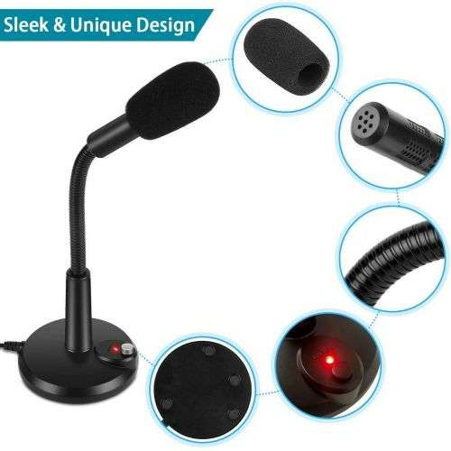 USB Microphone for Computer Plug & Play Professional PC Microphone