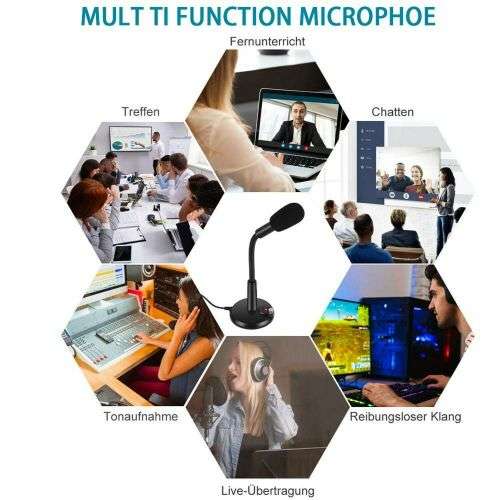 USB Microphone for Computer Plug & Play Professional PC Microphone