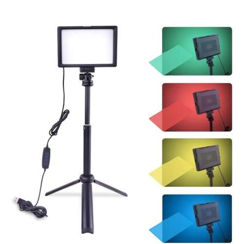 LED Flat Light Photography Light with Tripod Phone Holder