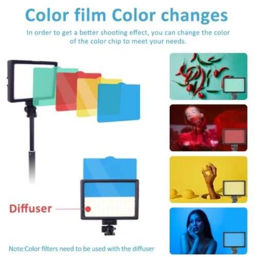 LED Flat Light Photography Light with Tripod Phone Holder