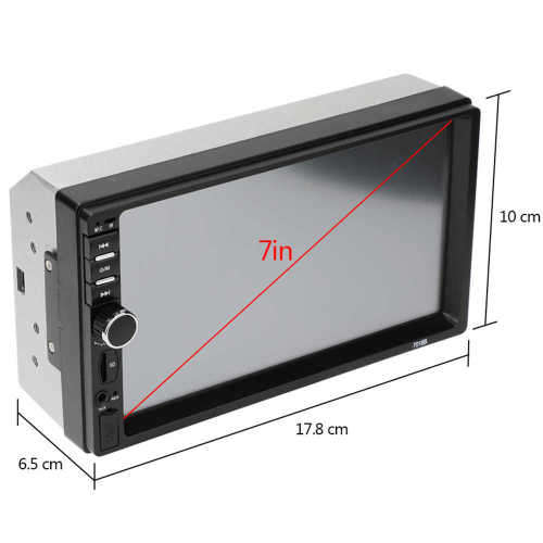 2 Din Car Radio Touch Screen Audio Radio Bluetooth Video MP5 7" Multimedia Player FM/TF/USB
