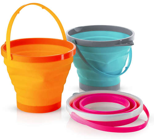 Foldable Silicone Collapsible Bucket For Camping Fishing Household Cleaning