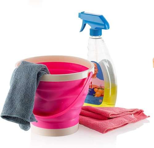 Foldable Silicone Collapsible Bucket For Camping Fishing Household Cleaning