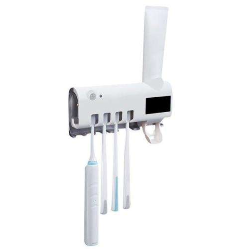 Sterilizing Toothbrush Holder And Toothpaste Dispenser
