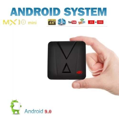 4K MX10 Mini Android TV box Android 9.0 2GB DDR3 16GB eMMC Quad Core