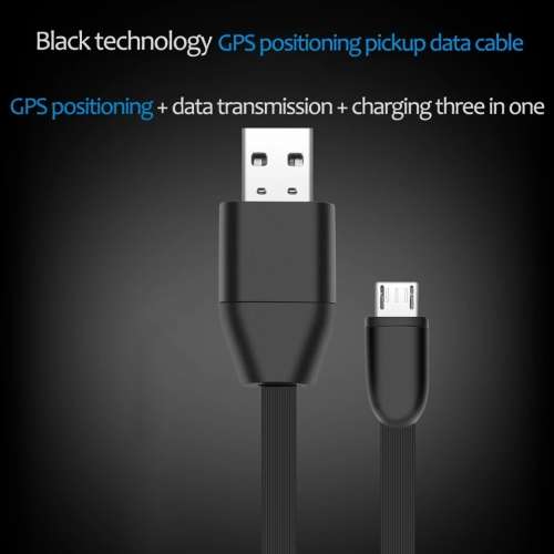 USB Phone Data Cable GPS Tracker Anti-lost Position Pickup Voice Actives Charging Car Locator