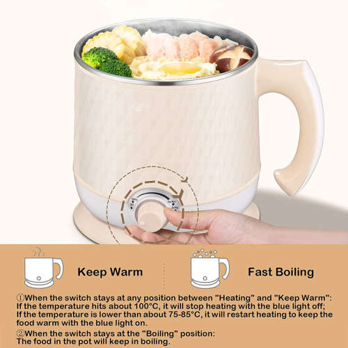 Electric Pot Multifunctional Mini Pot Suitable For Noodle Soup, Porridge, Dumplings 1.8L