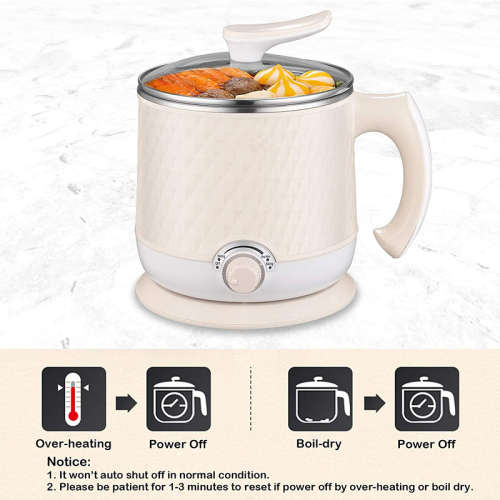 Electric Pot Multifunctional Mini Pot Suitable For Noodle Soup, Porridge, Dumplings 1.8L