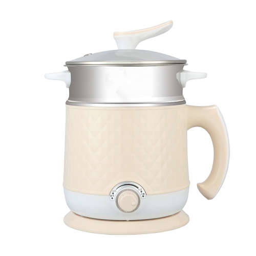 Stainless Steel Mini Electric Rice Cooker 1.8L Multi-function Portable Travel Egg Steam Noodle Pot