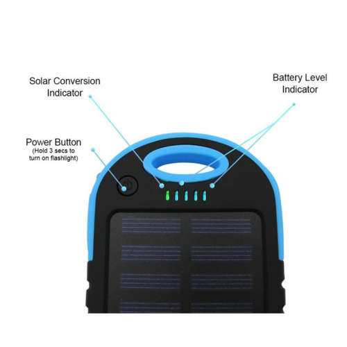 Solar Charger Portable Dual USB Solar Battery Charger Power Bank