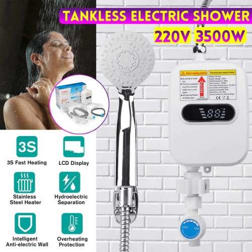 Bathroom Mini Instant Tankless Electric Shower Hot Water Heater