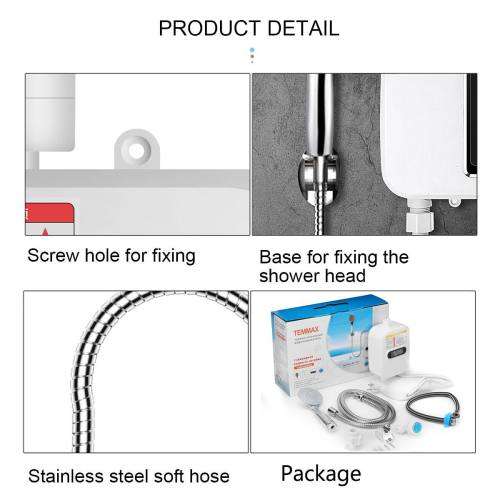 Bathroom Mini Instant Tankless Electric Shower Hot Water Heater