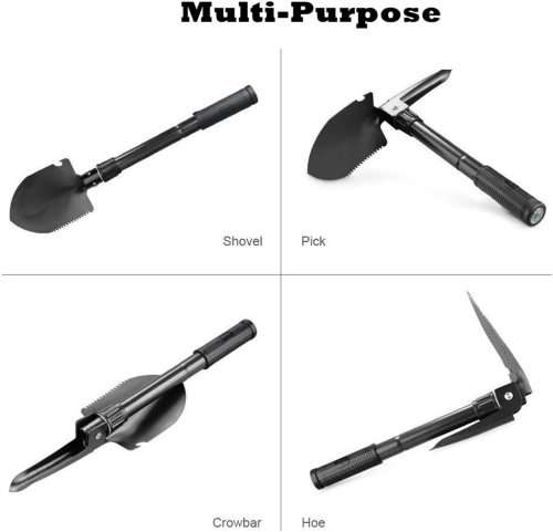 Folding Survival Shovel - Mini Folding Shovel Tool for Car Emergency & Outdoor Survival