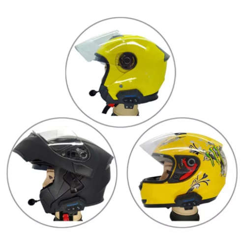 Motorcycle Helmet Headset Bluetooth Intercom Hands-free Microphone Earphone