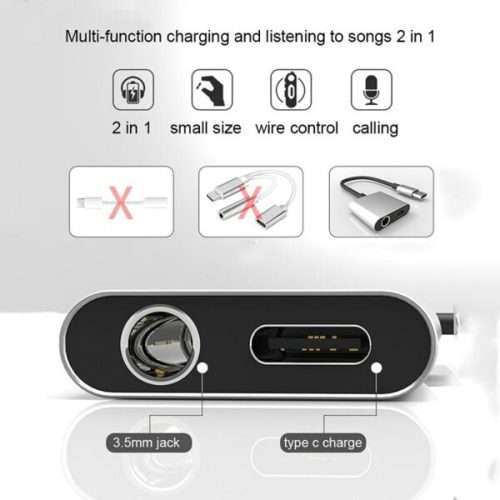 USB Type C Male To 3.5mm Jack Adapter Cable