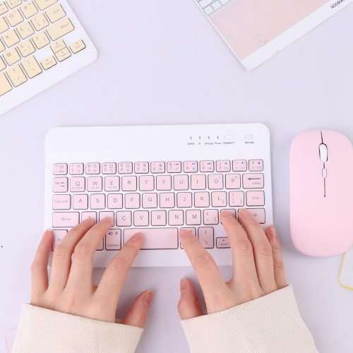 Mini Bluetooth Wireless Keyboard and Mouse Set For Tablets, IOS and Android