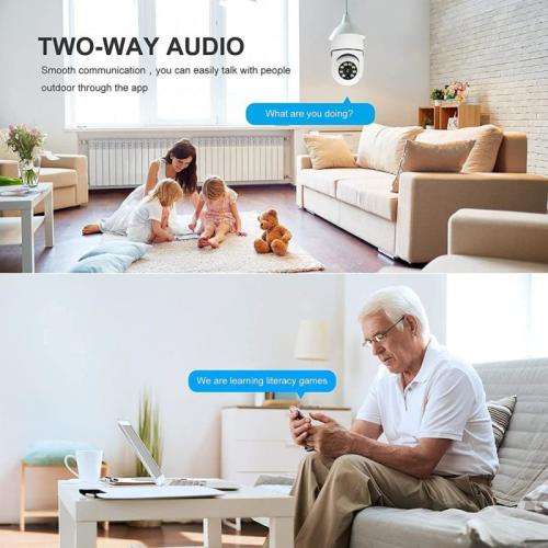 2MP Mini Plus Security Surveillance IP Camera With E27 Bulb