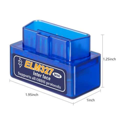 Moonar Mini Elm327 Interface Bluetooth V2.1 Bluetooth OBD-II OBD2 Auto Diagnostic Azul A