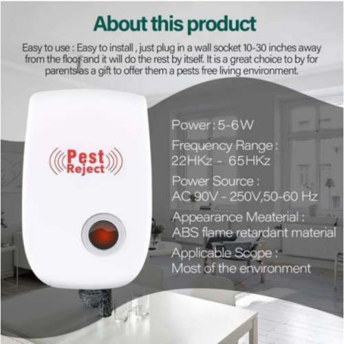 Electronic Ultrasonic Insect Repellent Indoor Mouse Cockroach Insect Killer Mosquito Killer