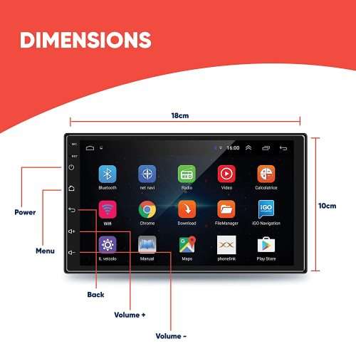 7-inch touch screen 2 Din Android System Car multimedia player MP5 car radio