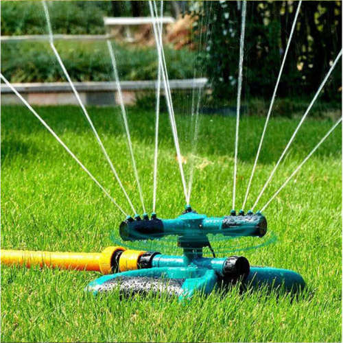 Automatic 3 Arms Nozzle Water Sprinkler 360 Degree Rotating Garden Lawn Irrigation Tool