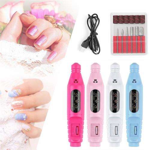 Pen-shaped Manicure Polishing USB Rechargeable Nail File Tool