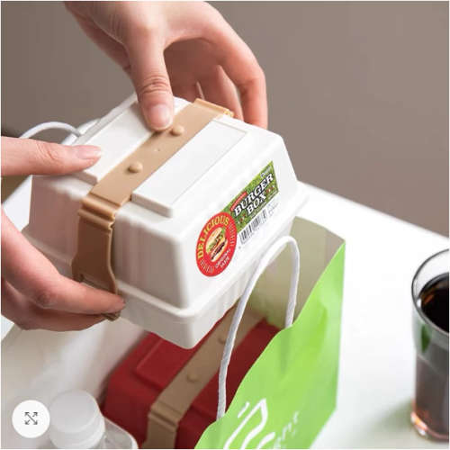 Square Burger Box Bento Lunch Box