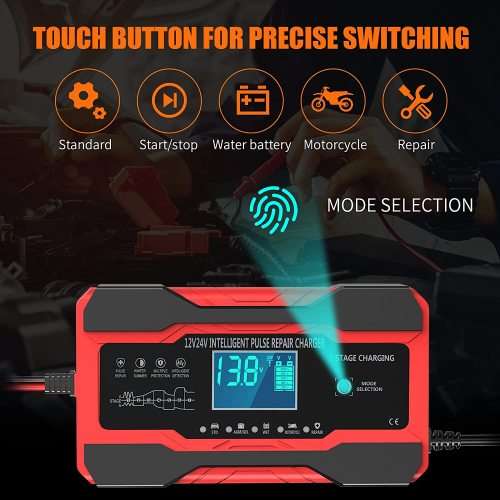 10A Battery Charger Automotive 24V and 12V Car Battery Charger Battery Maintainer