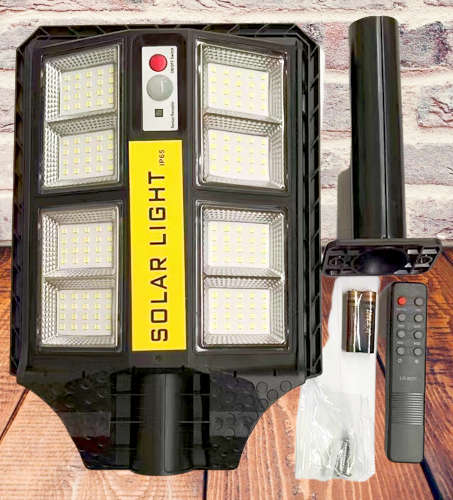 200W LED Outdoor Solar Light with Telescopic Pole with Motion Sensor Light Control