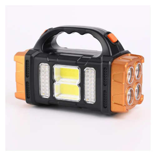 Portable Solar LED Flashlight with Work Light USB Rechargeable Handheld COB 4 Lightings