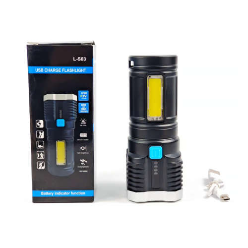 Super Bright LED Light Usb Charge Flashlight 4 Core