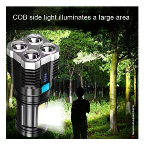 Super Bright LED Light Usb Charge Flashlight 4 Core