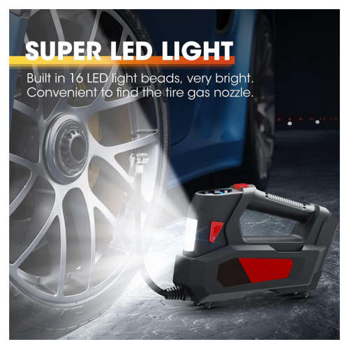 12V Car Tire Pump Portable Pump with Digital Pressure Gauge