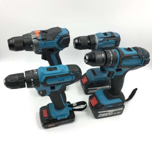 48V Lithium Rechargeable Cordless Hand Power Drill Screw Driver Set