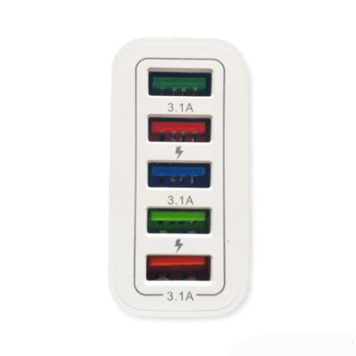 48W Charger USB 5 Port Charger Compatible GaN Technology Fast Charging Charger