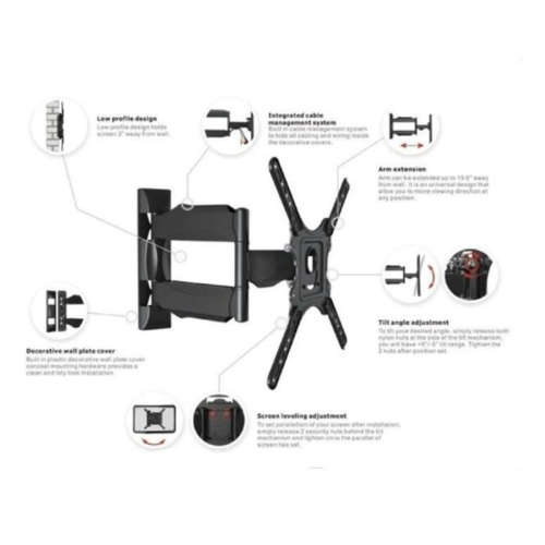6 Way Tilt TV Wall Bracket 32 to 55 Inch