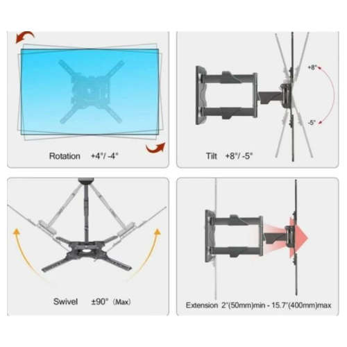 6 Way Tilt TV Wall Bracket 32 to 55 Inch