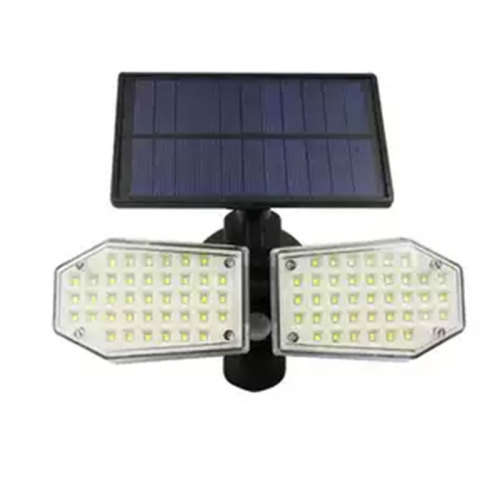Solar wall lamp led double-head garden lamp human body sensor lamp outdoor waterproof street lamp