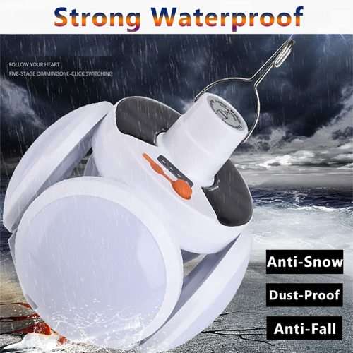 Solar Outdoor Emergency Light Camping Folding Football