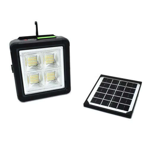 Portable Solar Light 144LED White Light 100W